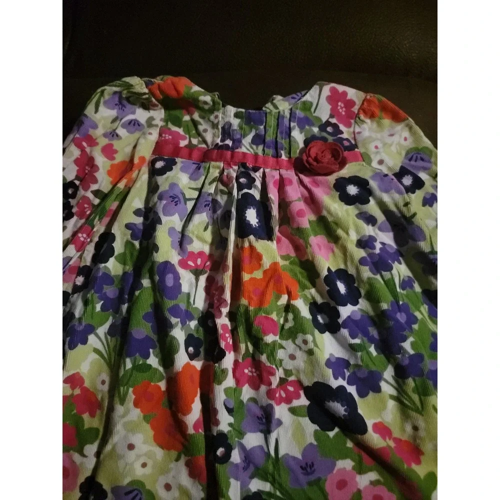 Gymboree stylish corgi floral cord dress size 18 24‎ months